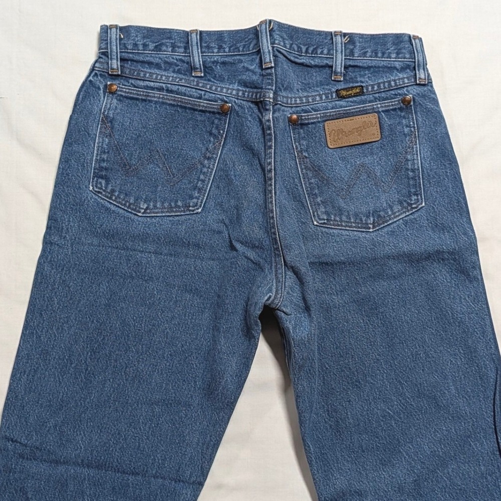 Wrangler 13MWZ Cowboy Cut Original Fit Jeans Blue Denim 33x32 Mens Straight Leg - Picture 12 of 13